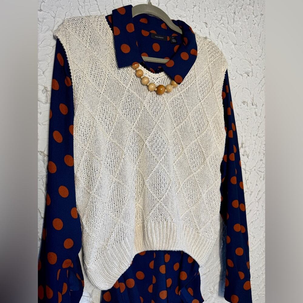 Vintage Rafaella Beige Knit Vest - Picture 8 of 8
